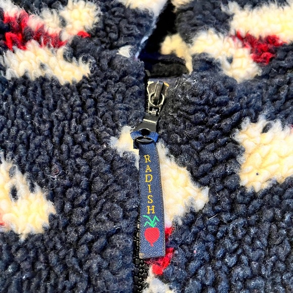 Radish Countrywear Sherpa Fleece Zip Up Jacket Scotty Dogs Scottish Terriers L - Picture 4 of 16